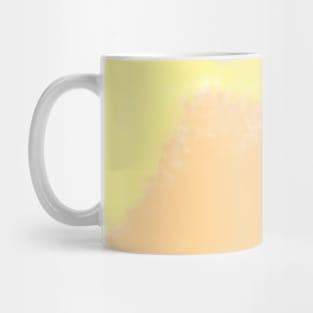 Yellow orange pink watercolor floral art design Mug